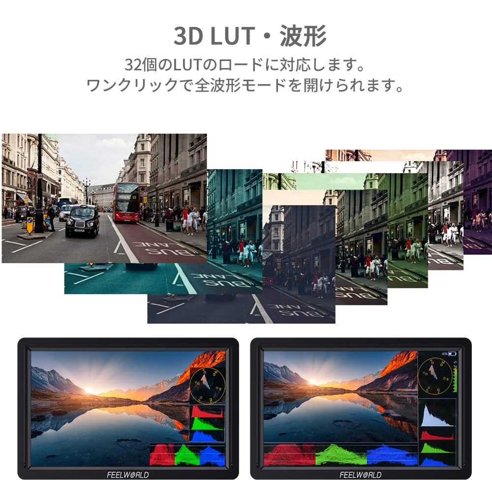 Amazon.co.jp: FEELWORLD FW568S 6インチ3D LUT波形カメラモニター